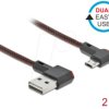 85273 Dual EASY-USB 2.0 cable, A connector to micro-B connector, angle