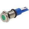 R-TECH 657026 Panel Indicator 8mm Flat 24V Grn Nickel Brass
