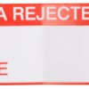Etykieta samoprzylepna z nadrukiem tekst QA Rejected 140 szt. RS PRO Klej