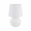 Lampka nocna SANTANA WHITE z białym abażurem z tkaniny, gwint E27 16046 TK Lighting