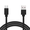 Kabel USB wtyk A - wtyk C, 1m czarny, plecionka; PCH