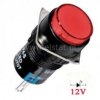 Przełącznik monostabilny okrągły czerwony, 12V