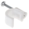 Uchwyt kablowy okrągły fi8mm biały TRZ-8*P100