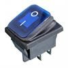 Przełącznik kołyskowy KCD2 podświetlany niebieski wodoodporny 4-pin 2-pozycje 250VAC/16A 125VAC/20A