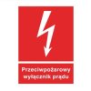 Naklejka NOZ 150x210 Przeciwpoż.WyłącznikPrądu