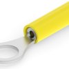 Insulated ring cable lug, 0.12-0.4 mm², AWG 26 to 22, 3.68 mm, M3.5, yellow, 321019