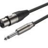 Kabel mikrofonowy XLR(ż) - JACK 6.3(m) mono Roxtone SMXJ210L1 1m