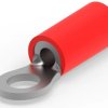 Insulated ring cable lug, 0.3-1.42 mm², AWG 22 to 18, 3.3 mm, M3, red, 170780-1