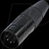 RC5M-BAG XLR cable plug 5-pin, black chrome housing