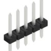 Pin header, 5 pole, pitch 2 mm, straight, black, 10062139