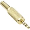 TruComponents 202692 3.5 mm audio jack Plug, straight,Pins:4 Stereo Gold