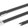Cable tie, polyester, stainless steel, (L x W) 127 x 4.6 mm, bundle-Ø 15 to 25 mm, black, -80 to 538 °C, 111-00288