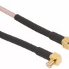 Coaxial cable, MCX plug (angled) to MCX plug (angled), 50 Ω, RG-316DS, grommet black, 153 mm, 255104-03-06.00