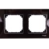 Merten M-Elegance Ramka Podwójna Szklana Onyks Czarny Mtn404203