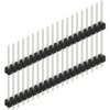 Pin header, 20 pole, pitch 2.54 mm, straight, black, 10078507