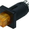 Pushbutton switch, 2 pole, yellow, illuminated , 0.2 A/60 V, mounting Ø 5.1 mm, IP40, 0041.8857.1337