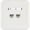 Gniazdo komputerowe podwójne 2xRJ45, kat. 5e, 8-stykowe