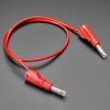 Retractable Stacking Banana Plug Cable - Red 0.5m