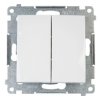 Simon 54 Przycisk podwójny, szybkozłącza, biały DP2.01/11