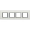 AXOLUTE Ramka 4 poczwórna prostokątna pozioma 4X2 moduły srebrny HA4802M4HSAN LEGRAND
