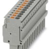 Plug, push-in connection, 0.14-1.5 mm², 15 pole, 17.5 A, 6 kV, gray, 3212646