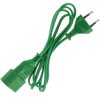 Przedłużacz 1-gniazdo b/u Euro 2,5A 1,5m /OMYp 2x0,75/ zielony PS-11