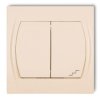 LOGO Wyłącznik pojedynczy ze schodowym podświetlany (wspólne zasilanie) beżowy 1LWP-10L.1 KARLIK