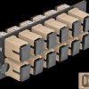 66927 Fiber Optic Adapter Panel, 12 Port, SC Simplex OM1 / OM2, beige