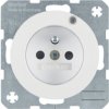 BERKER R.1/R.3 Gniazdo z uziemieniem i diodą kontrolną LED biały połysk 6765092089 HAGER