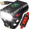 Oświetlenie rowerowe zestaw : przód+tył, ładowane usb