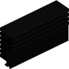 Extruded heatsink, (L x W x H) 100 x 30 x 52 mm, 6 to 2.2 K/W, black anodized, 10021036