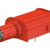Adapter BNC gniazdo czerwony lutowany Wersja: izolowane 67.9569-22