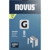 Novus 042-0766 Flat Crown Type 11 Clips, 5000 pieces, 8x10.6 mm, Hammer Use