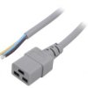 Kabel: 3X1,5Mm2, Iec C19 Żeński, Dł: 1,8M, 16A Lt-549 H05vv-F 3X1.5 Gry 1.8M...