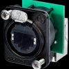 NE8FDP-R-B RJ45 feedthrough receptacle, black