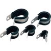 Cable clamp, closed, max. bundle Ø 3.2 mm, aluminum, black, (W) 16.3 mm, 211-15040