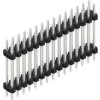 Pin header, 30 pole, pitch 2 mm, straight, black, SLY612230Z
