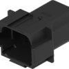 Socket, 8 pole, straight, 2 rows, black, DT04-08PA-CE02