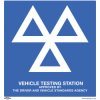 Worksafe SS51A1 Warning Safety Sign - MOT Testing Station - Aluminium Composite