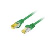 Patchcord kat.6A S/FTP LSZH CU 0.25M zielony Fluke Passed Lanberg