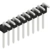 Pin header, 9 pole, pitch 2.54 mm, angled, black, 10052978