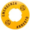 Plastikowy Dysk Do Przycisków Grzybkowych Zewn. 60Mm Emergenza/Arresto...
