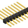 Pin header, 9 pole, pitch 2.54 mm, straight, black, 10050665
