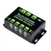Hub USB 2.0 4-portowy z dwoma wejściami hosta (EU, klasa przemysłowa) - Waveshare 21605