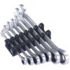 Toolcraft TO-9626412 Ratcheting Spanner Set 7-Piece 8-19mm Wall Mount