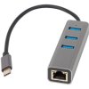 KARTA SIECIOWA USB-C RJ45+3XUSB KABEL