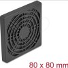 67311 Fan Grill with Dust Filter, 80 x 80 mm, black