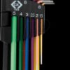 T4449 Coloured Ball End Hexagon Key Clip Set, 9 pcs