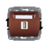 Trend Gniazdo Pojedyncze Usb-Aa 3.0 Brązowy Metalik 9Gusb-5