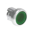 Metalowy przycisk podświetlany fi22mm dwustanowy kryty Zielony LPSQL103